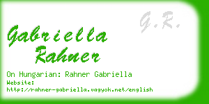 gabriella rahner business card